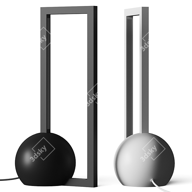 Minimalist Sculptural Desk Lamp 3D model image 2