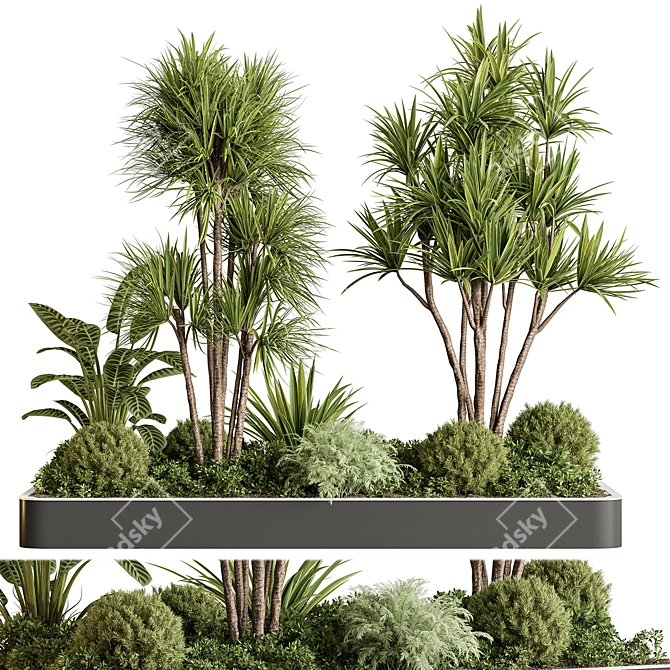 Greenery Oasis Plant Box 3D model image 2