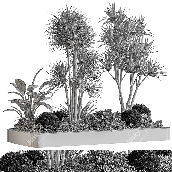 Greenery Oasis Plant Box 3D model image 6