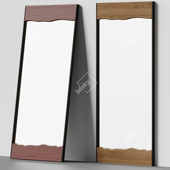 Rustic Charm Full-Length Mirror 3D model image 2