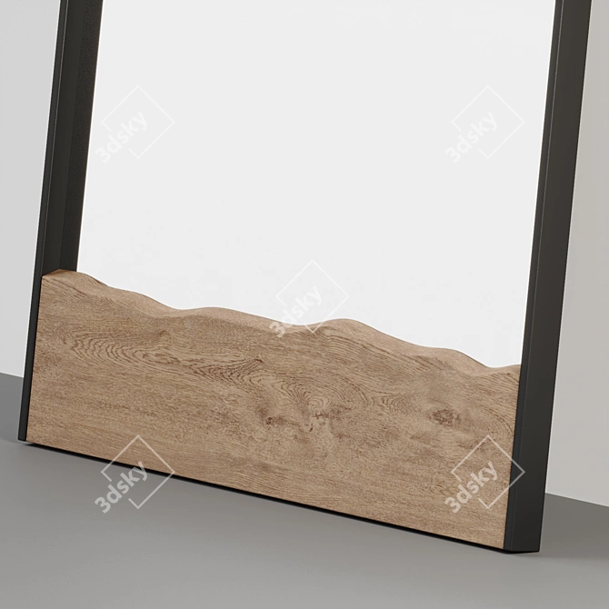 Rustic Charm Full-Length Mirror 3D model image 3