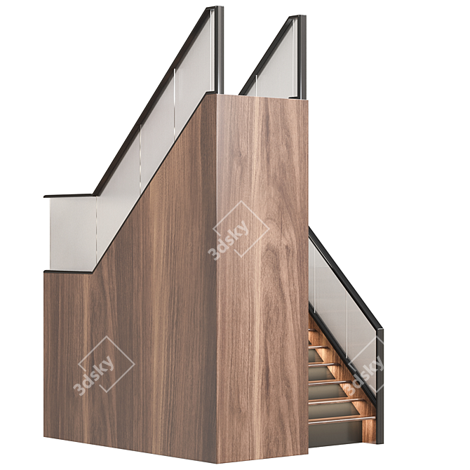 Contemporary Stair 03 by PolyMaster 3D model image 2