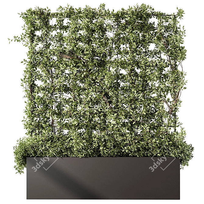 Garden Pergola with Plants 3D model image 1