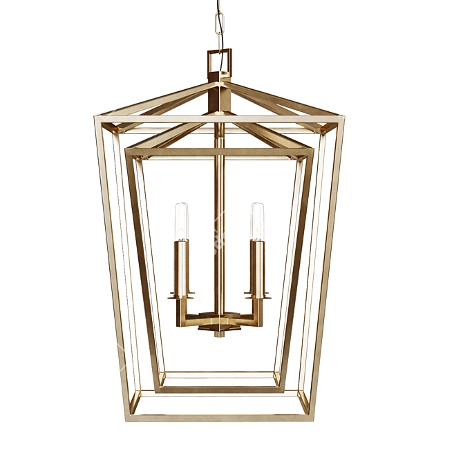 Vintage Charm Ceiling Light Fixture 3D model image 2