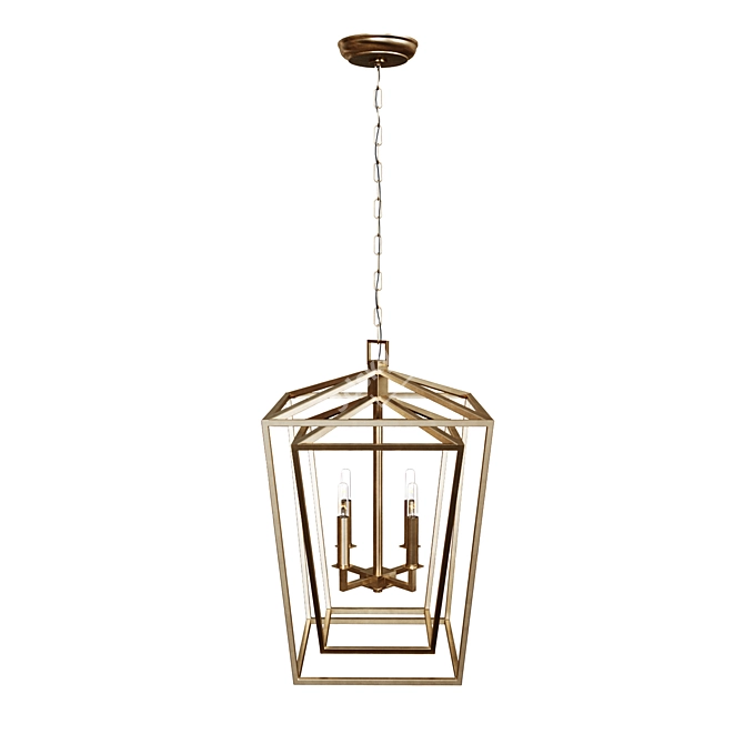 Vintage Charm Ceiling Light Fixture 3D model image 3