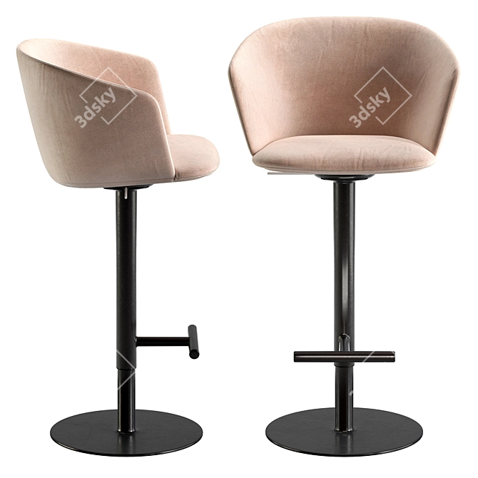 Modern Bar Chair Glove S471 3D model image 15