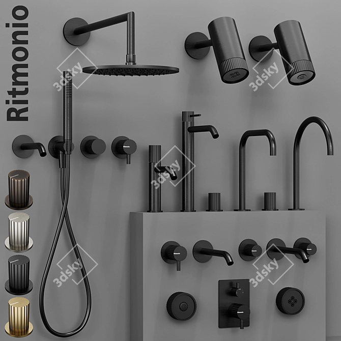 Ritmonio DIAMETRO35 Faucet Set Unique 3D model image 3