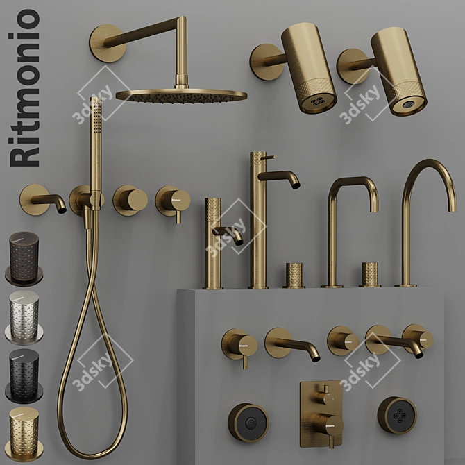 Ritmonio DIAMETRO35 Faucet Set Unique 3D model image 4