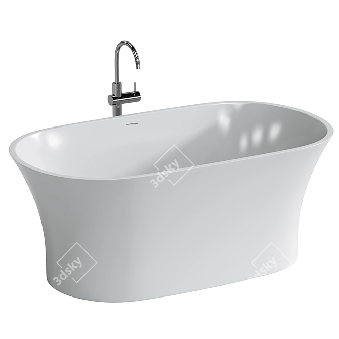 Modern Freestanding Bathtub with XForm 3D model image 1