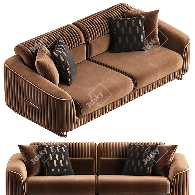 Modern Magnum Sofa Set 3D model image 5