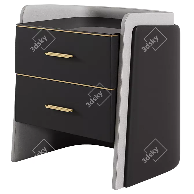 Elegant Charla Nightstand Finerne 3D model image 1