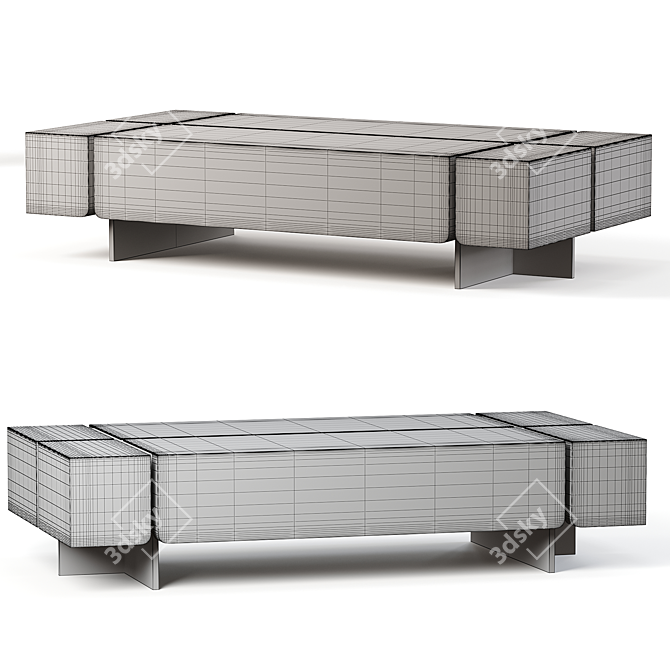 Contemporary Route Center Table 3D model image 3