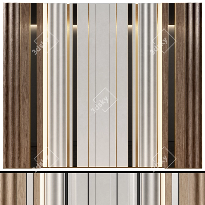 Modern Minimalist Wall Panels 3D model image 1