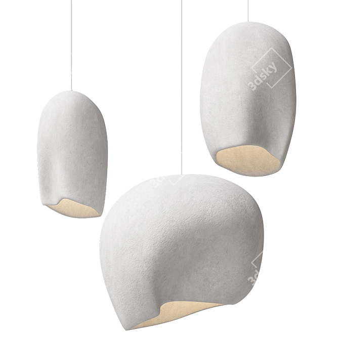 Modern Minimalist UNAI Pendant Light 3D model image 1