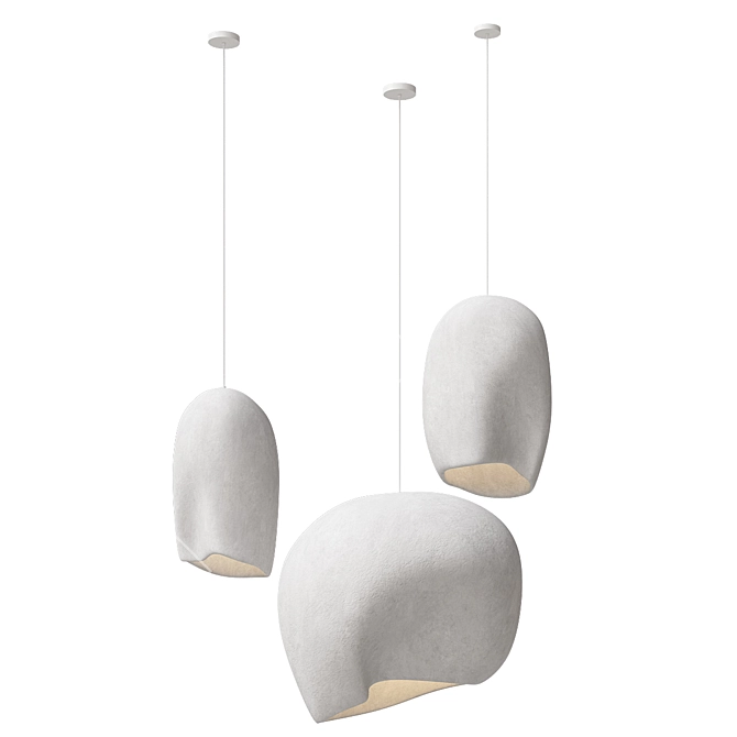 Modern Minimalist UNAI Pendant Light 3D model image 2