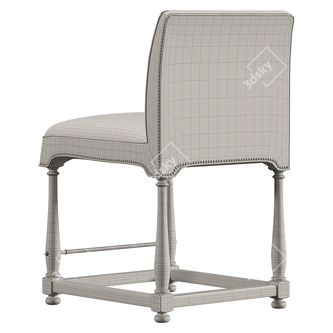 Elegant Marit Counter Stool 3D model image 6