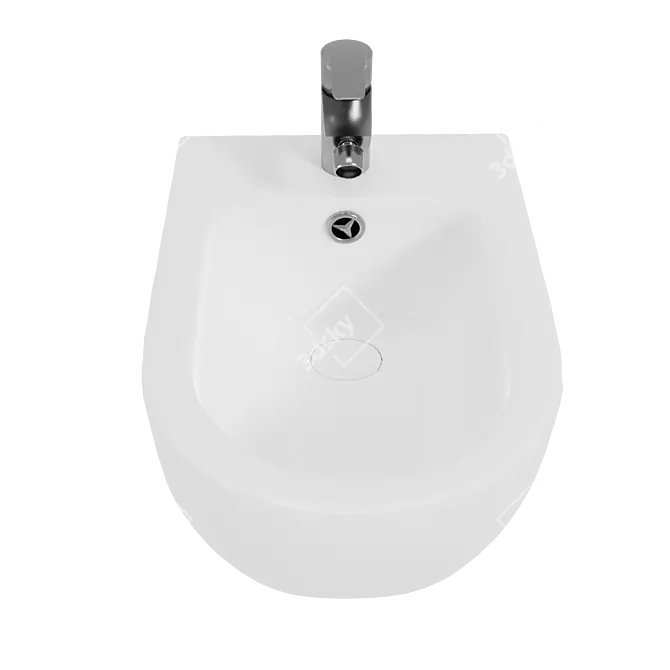 Elegant Wall-Mounted Bidet Solution 3D model image 3