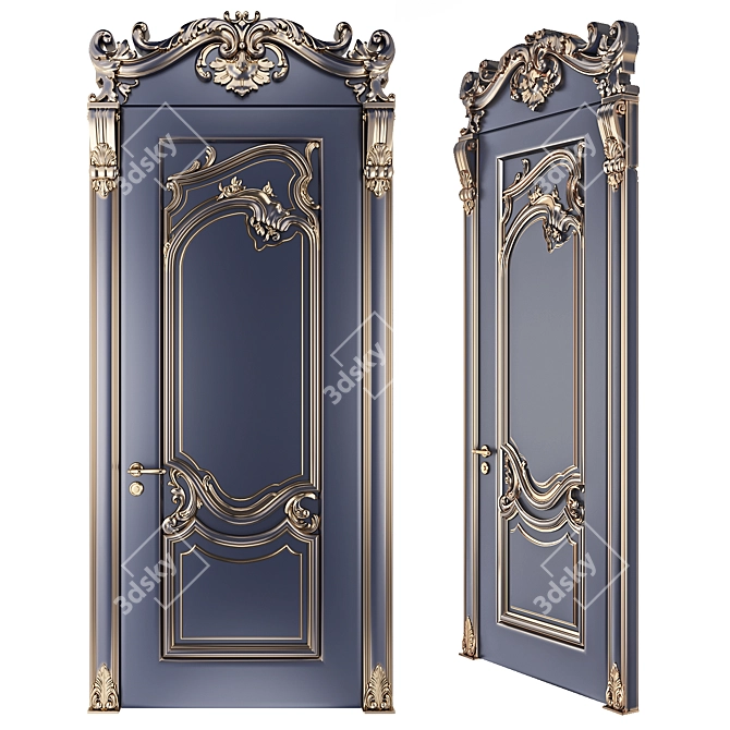 Baroque Style Classic Doors 3D model image 1