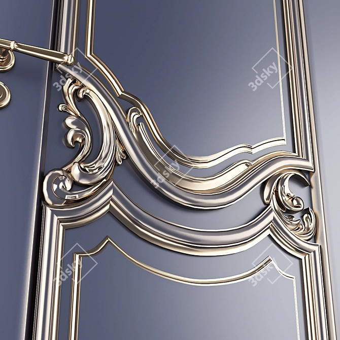 Baroque Style Classic Doors 3D model image 2