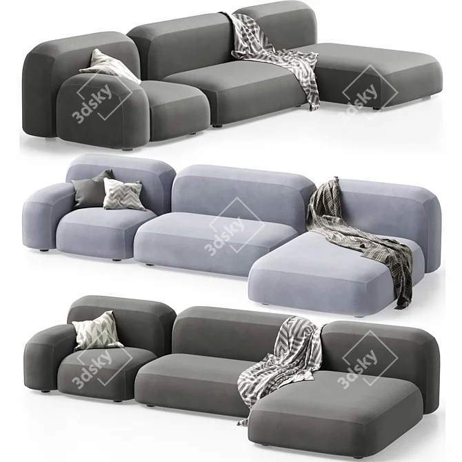 Ribbl-3 Modular Sofa Set 3D model image 1