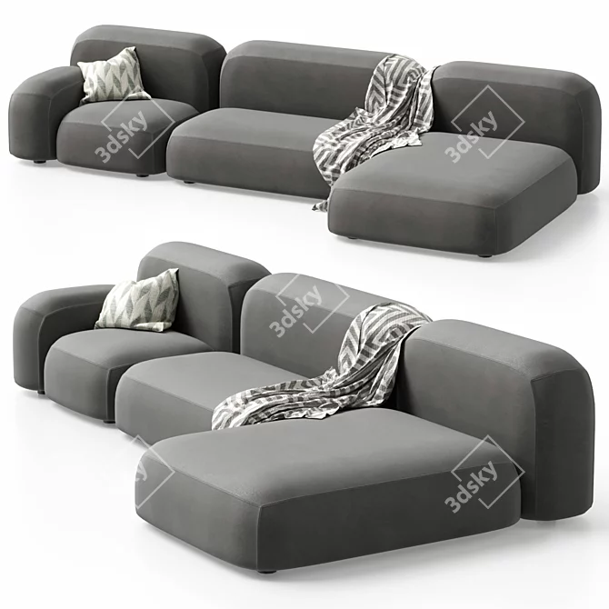 Ribbl-3 Modular Sofa Set 3D model image 2