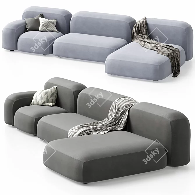 Ribbl-3 Modular Sofa Set 3D model image 3