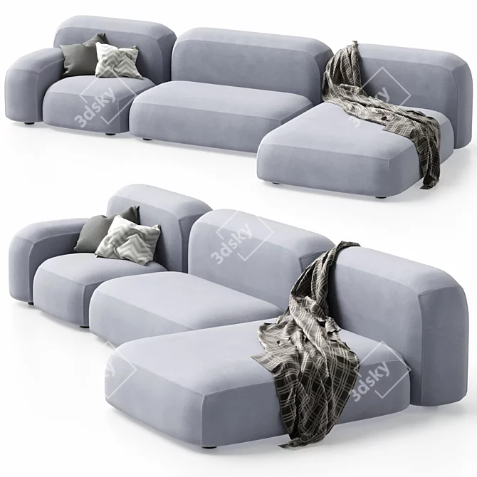 Ribbl-3 Modular Sofa Set 3D model image 4