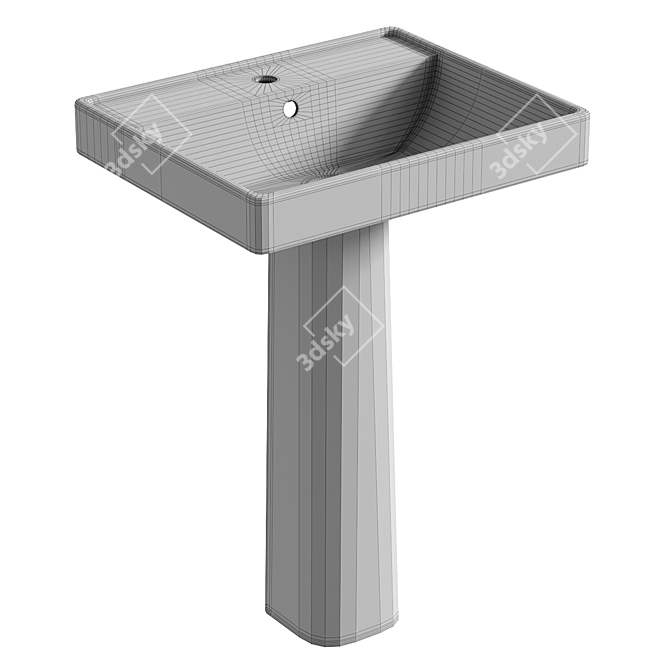 Universal Enisey 50 Pedestal Basin 3D model image 4