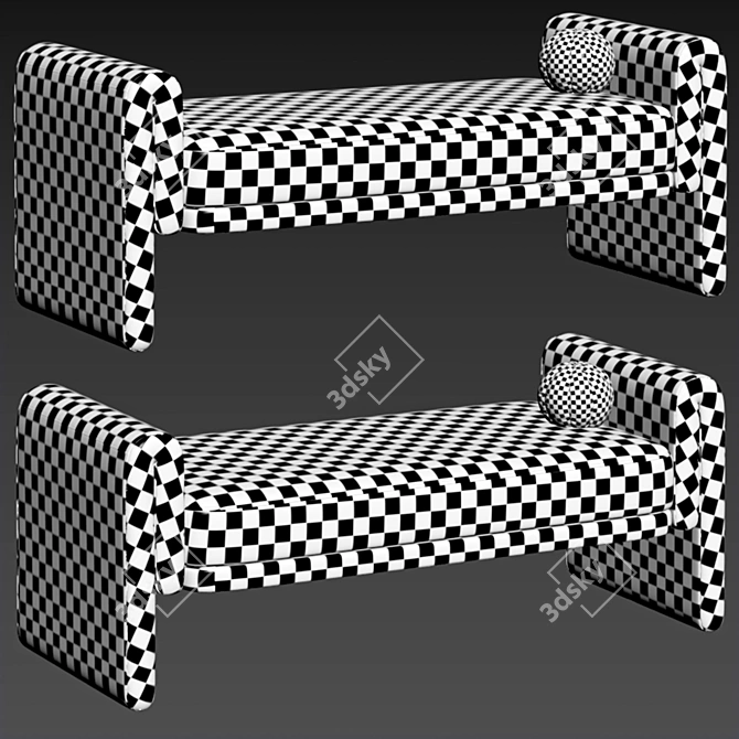 Urban Oasis Seating Bench 3D model image 6