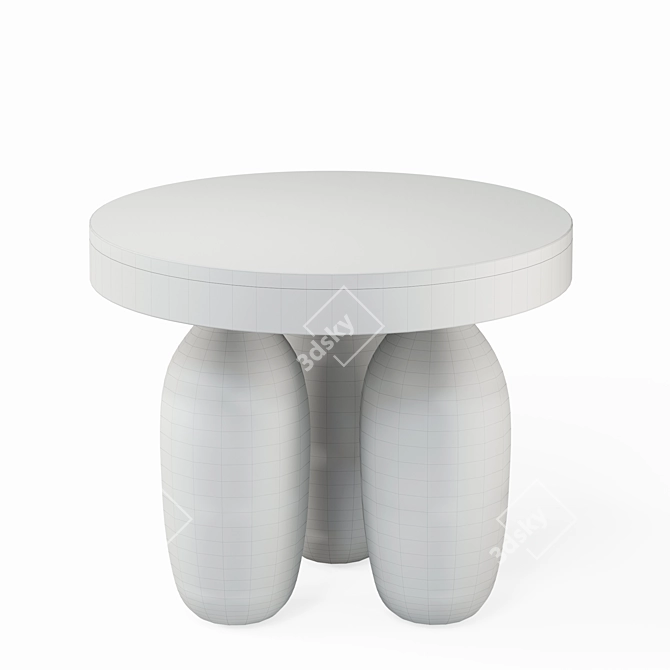 Elegant Giorno Side Table 3D model image 3