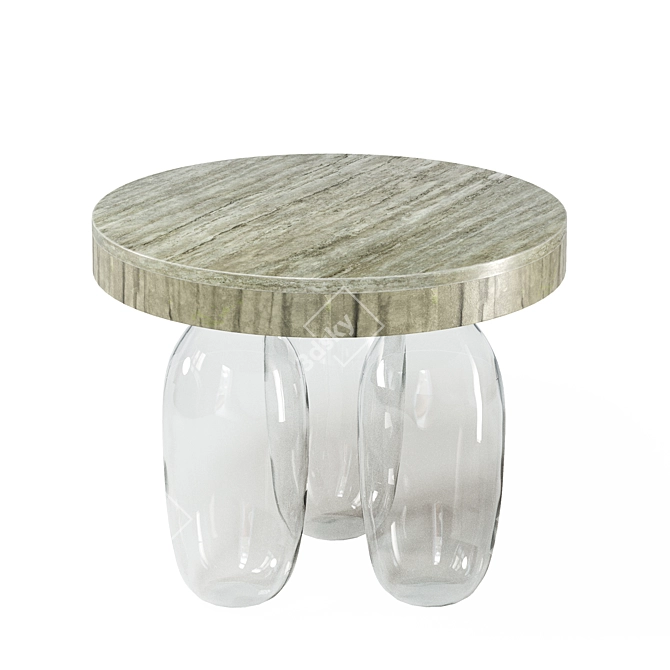 Elegant Giorno Side Table 3D model image 4