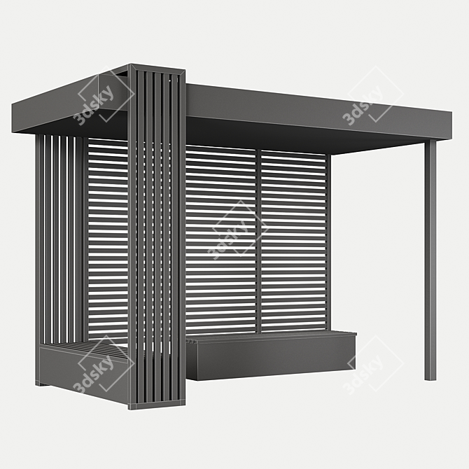 Bus Stop Set for 3D Modeling 3D model image 4