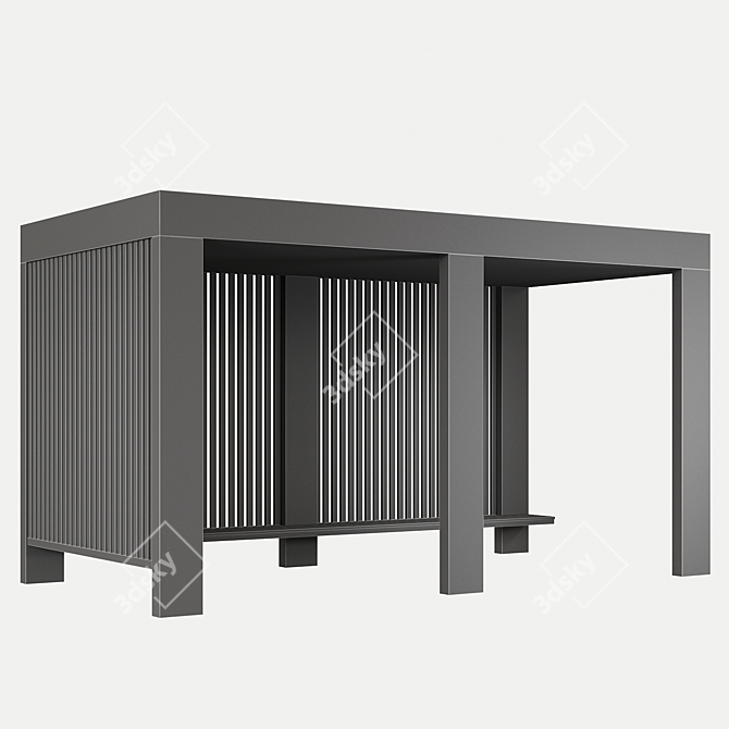 Bus Stop Set for 3D Modeling 3D model image 10