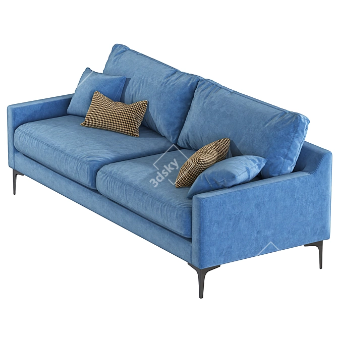 Sleek Jones Upholstered Modern Sofa 3D model image 3