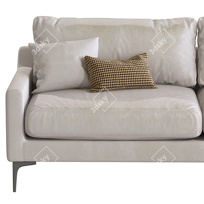 Sleek Jones Upholstered Modern Sofa 3D model image 5