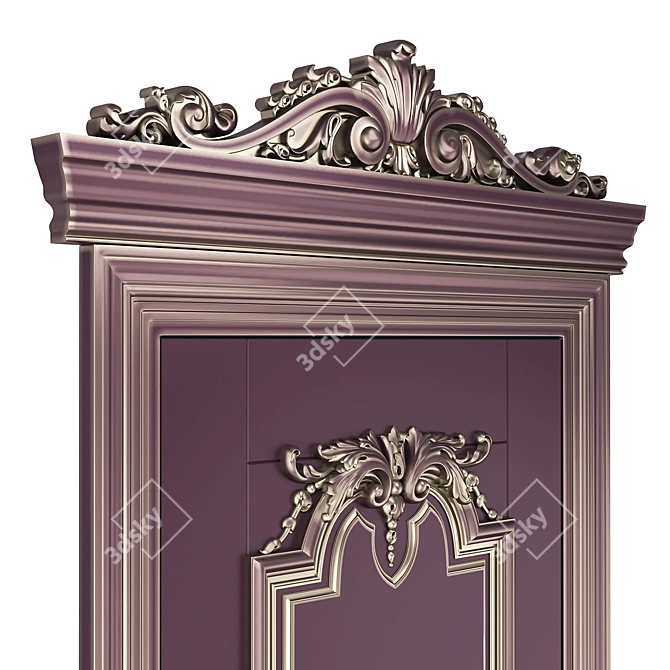 Baroque Style Classic Doors 3D model image 2