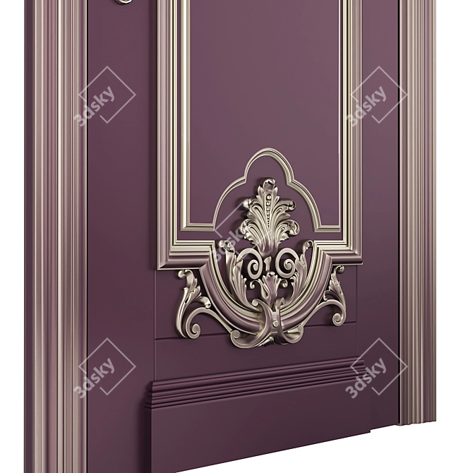 Baroque Style Classic Doors 3D model image 3