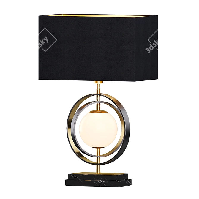 Alabaster Pearl Table Lamp 3D model image 1