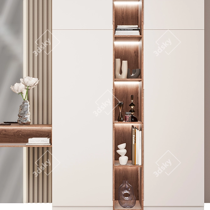 Modern Foyer Set with Decorative Accessories 3D model image 4