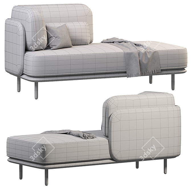 Modern Numeral Sofa for Corona 3D model image 3