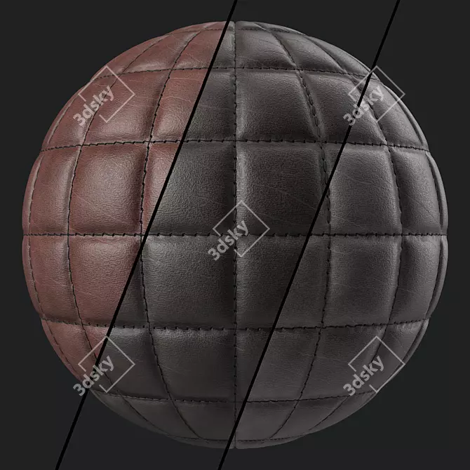 Stitched Leather Texture Pack 3D model image 1