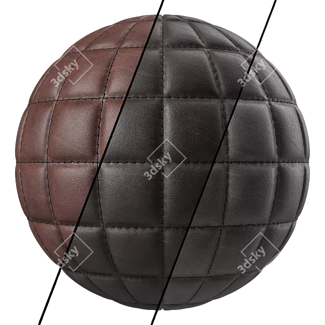 Stitched Leather Texture Pack 3D model image 8