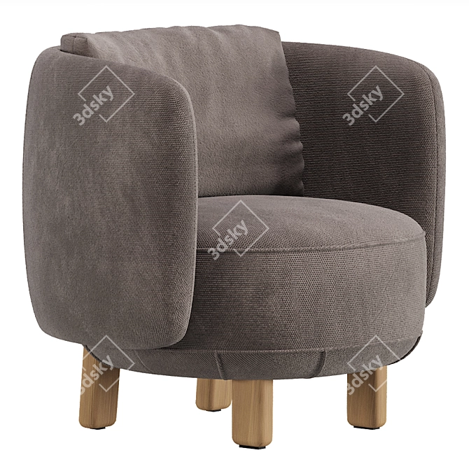 Cosmic Comfort Armchair Set 3D model image 2