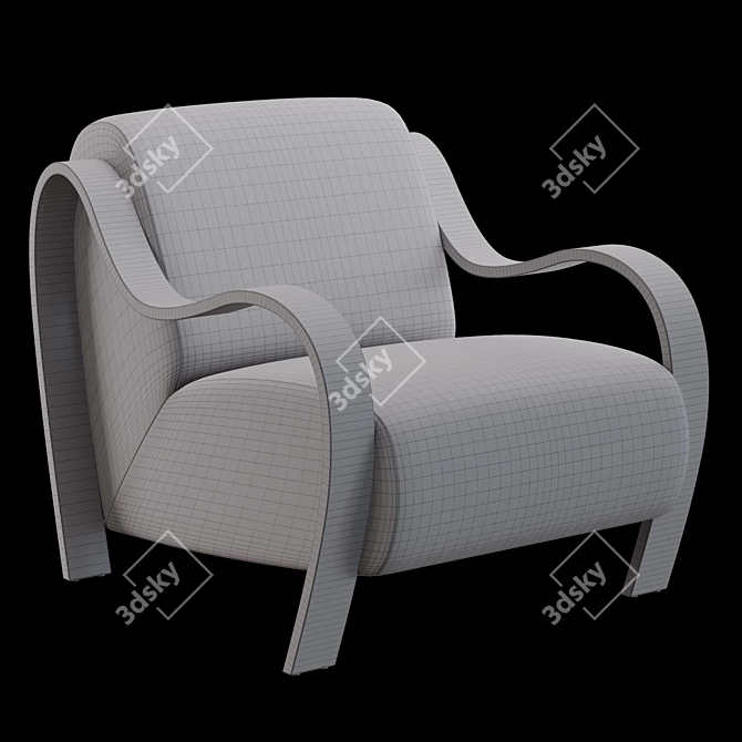 Modern Bisou Accent Chair|Corona/Vray|FBX 3D model image 6