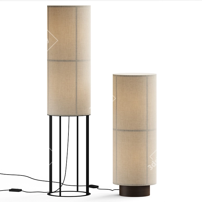 Sleek Modern Danish Floor Lamp 3D model image 1