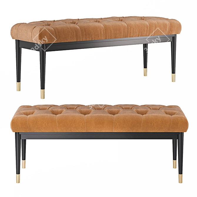 Title: Velvet Novani Bed Bench 3D model image 1