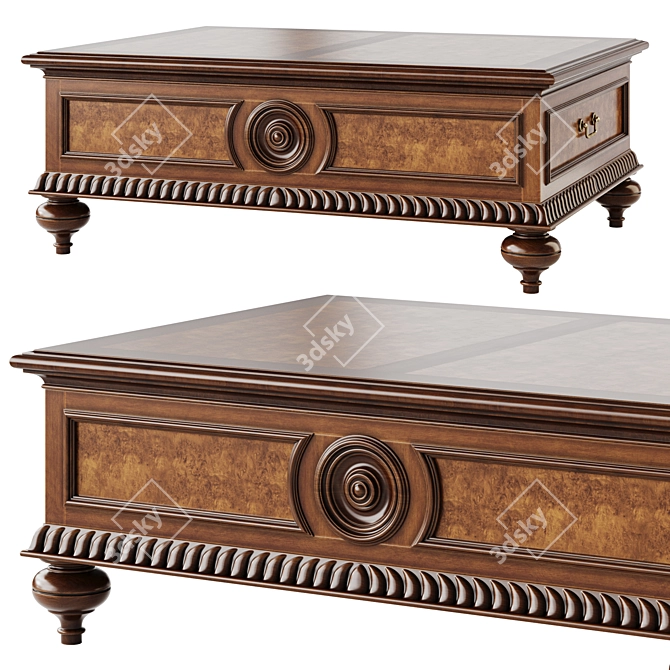 Elegant Ethan Allen Coffee Table 3D model image 1