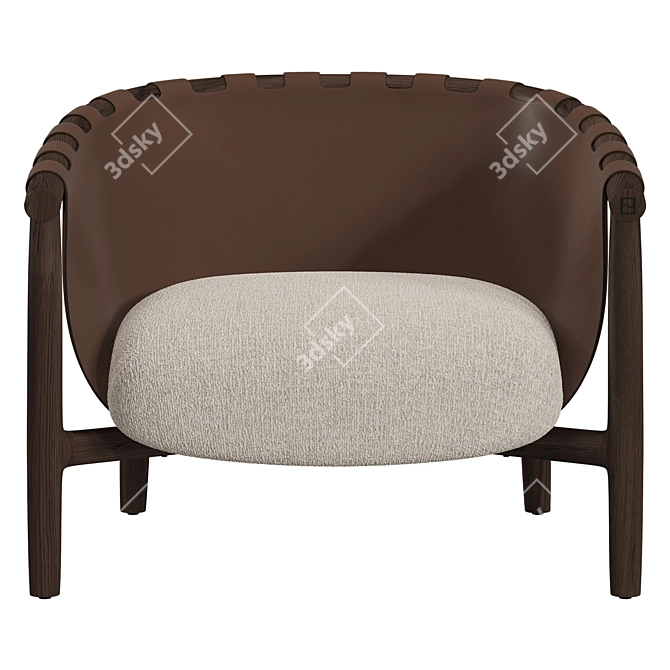 Contemporary Elegance Cleo Armchair 3D model image 3