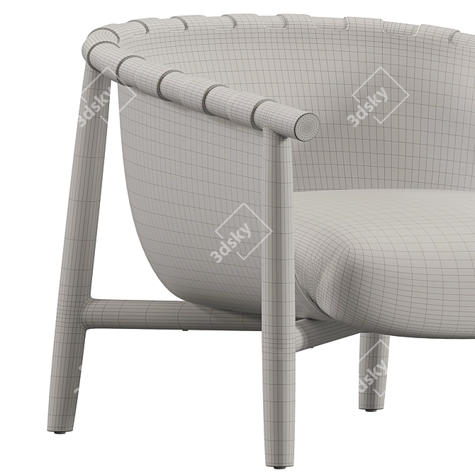 Contemporary Elegance Cleo Armchair 3D model image 6