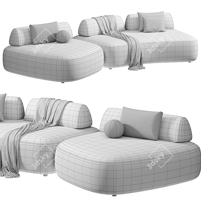 Eichholtz Residenza Modern Modular Sofa 3D model image 7